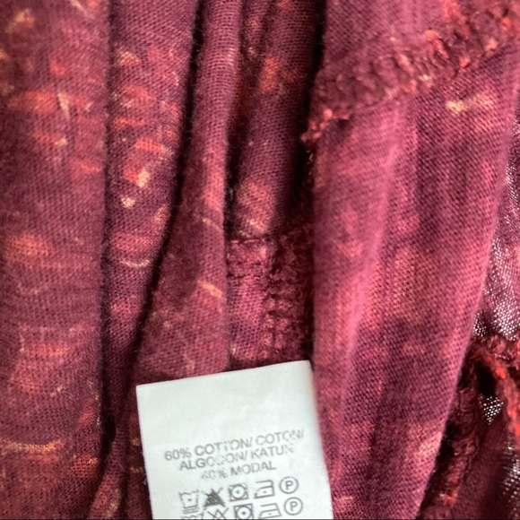 Lucky Brand Top Split V-neck Boho Paisley Shirt S - Picture 7 of 9